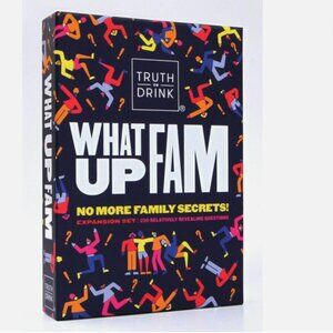 New WHAT UP FAM No More Family Secrets Card Game Truth or Drink SEALED